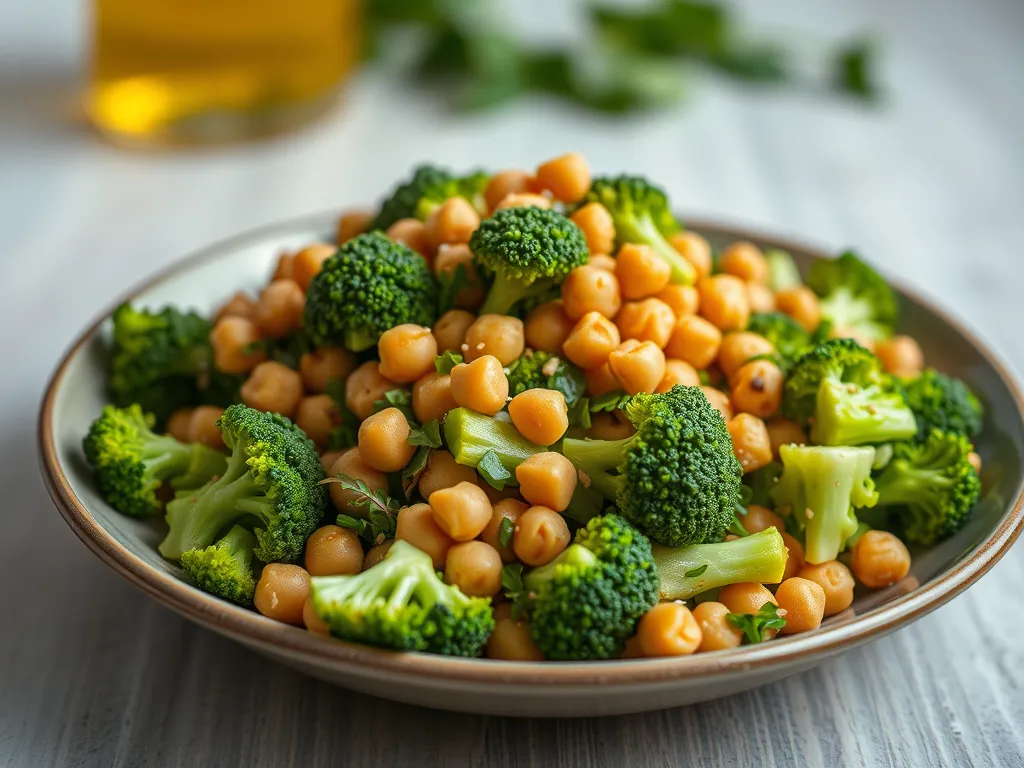 Broccoli Salad with Chickpeas