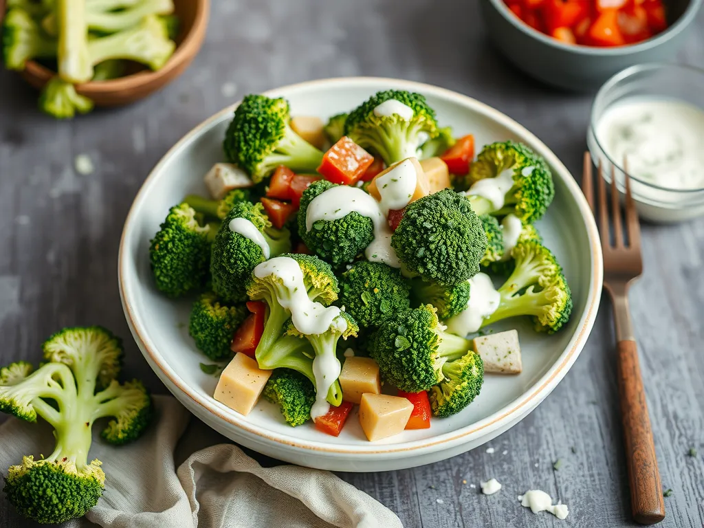 Broccoli Salad with Greek Yogurt Dressing