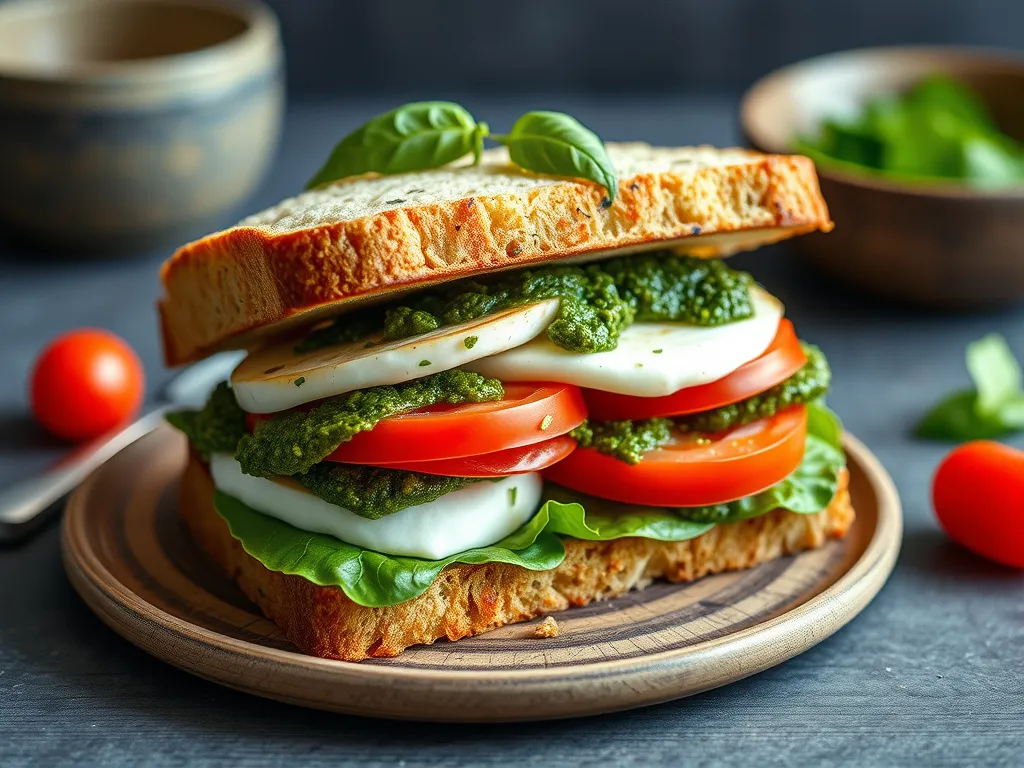 Caprese Sandwich with Pesto