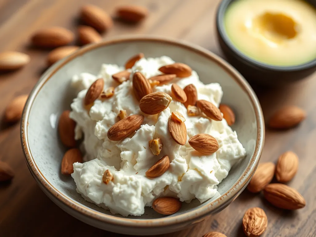 Cottage Cheese with Almonds