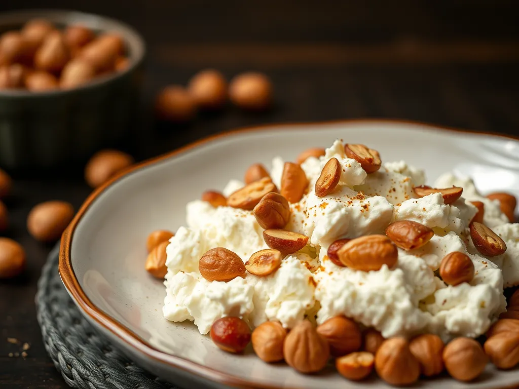 Cottage Cheese with Hazelnuts