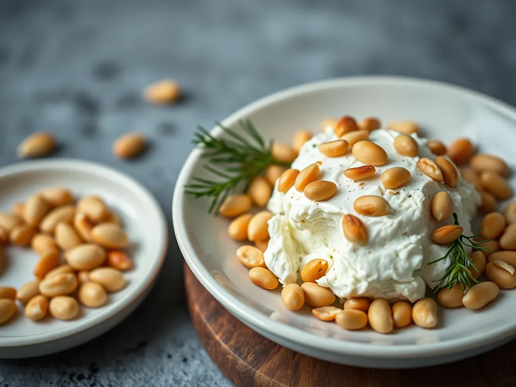 Cottage Cheese with Pine Nuts