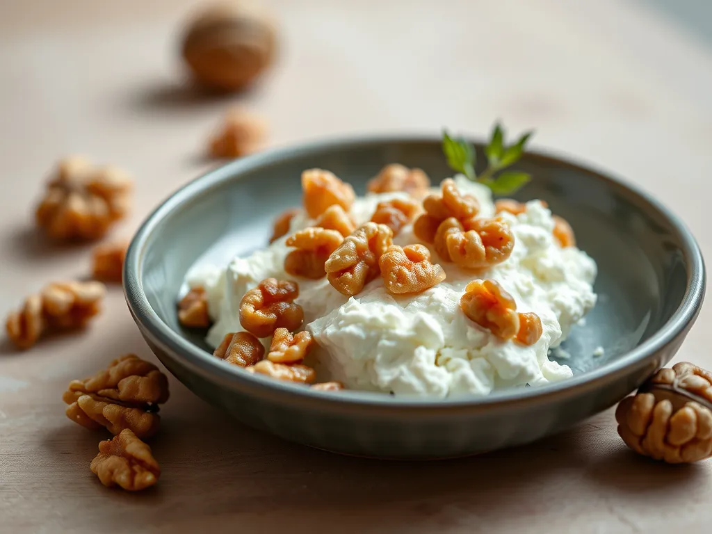 Cottage Cheese with Walnuts