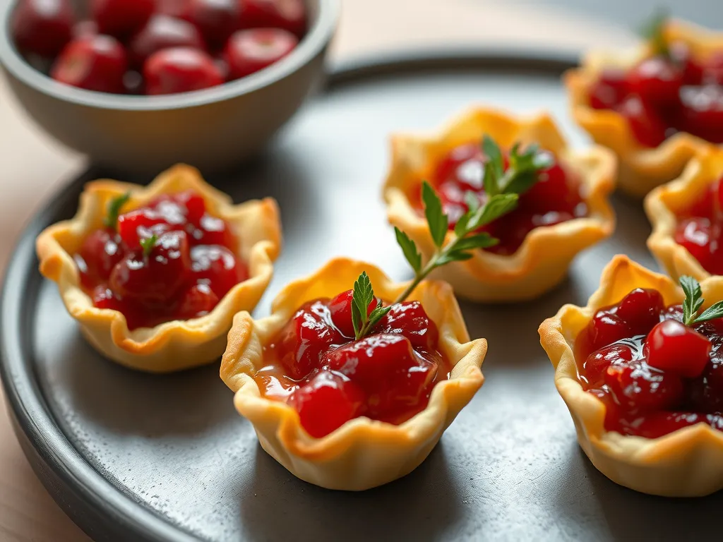 Cranberry and Brie Bites