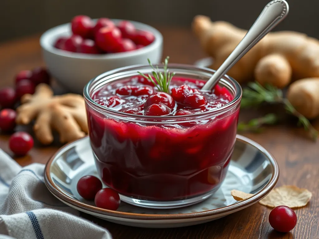 Cranberry Sauce with Ginger