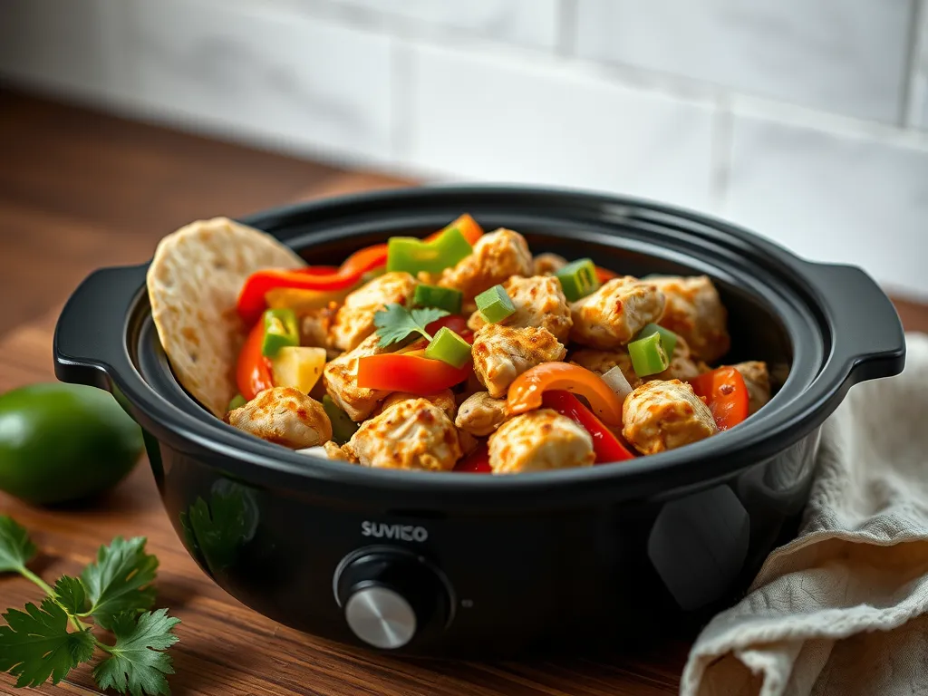 Crockpot Chicken Fajitas