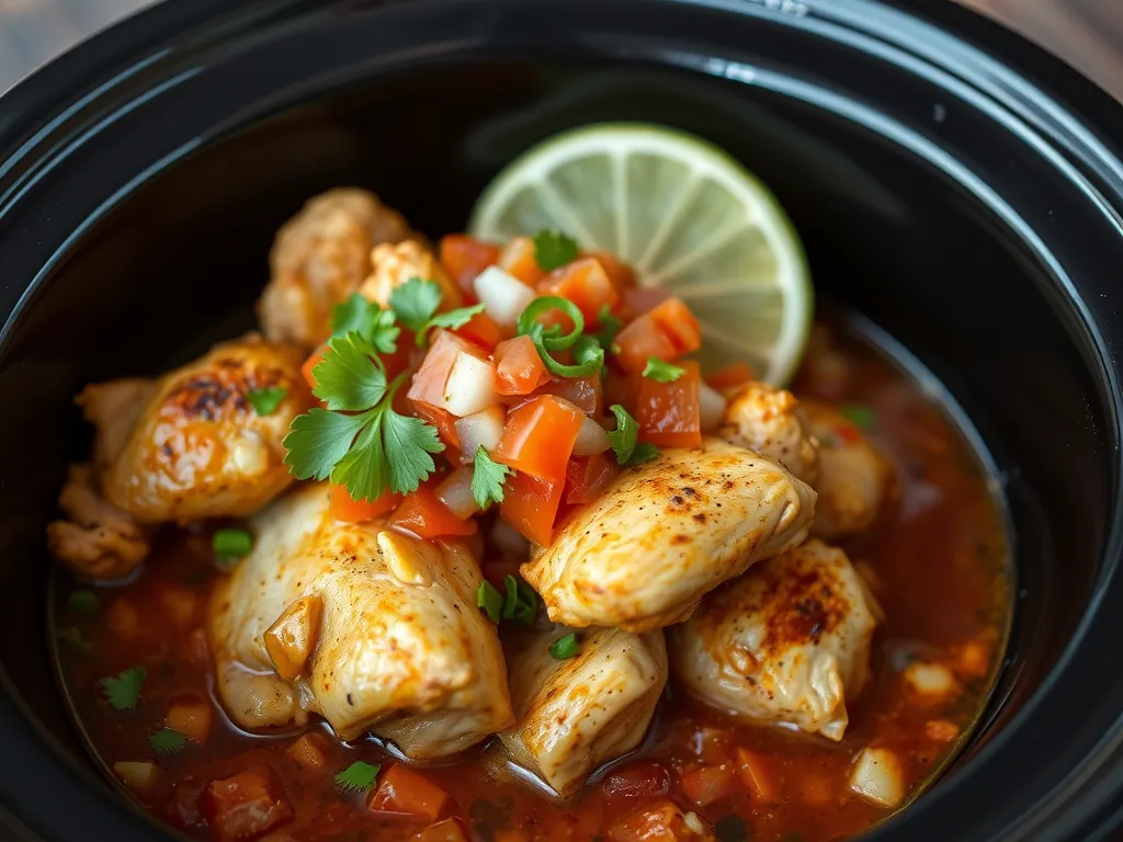 Crockpot Salsa Chicken