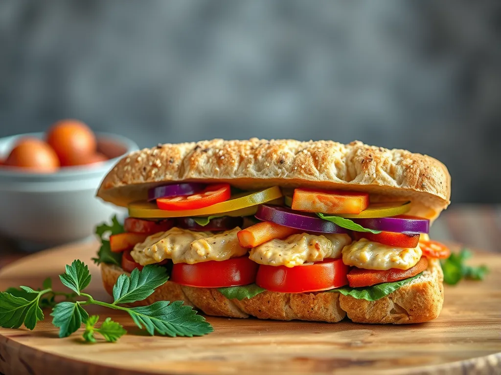 Mediterranean Veggie Sandwich