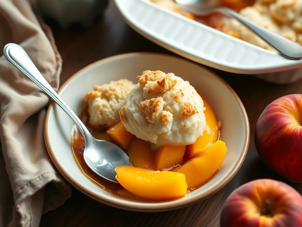 Quick Peach Cobbler