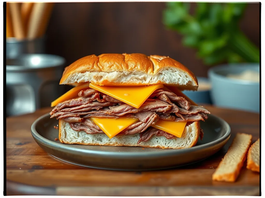 Roast Beef and Cheddar Sandwich