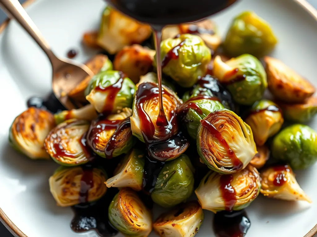 Roasted Brussels Sprouts with Balsamic Glaze