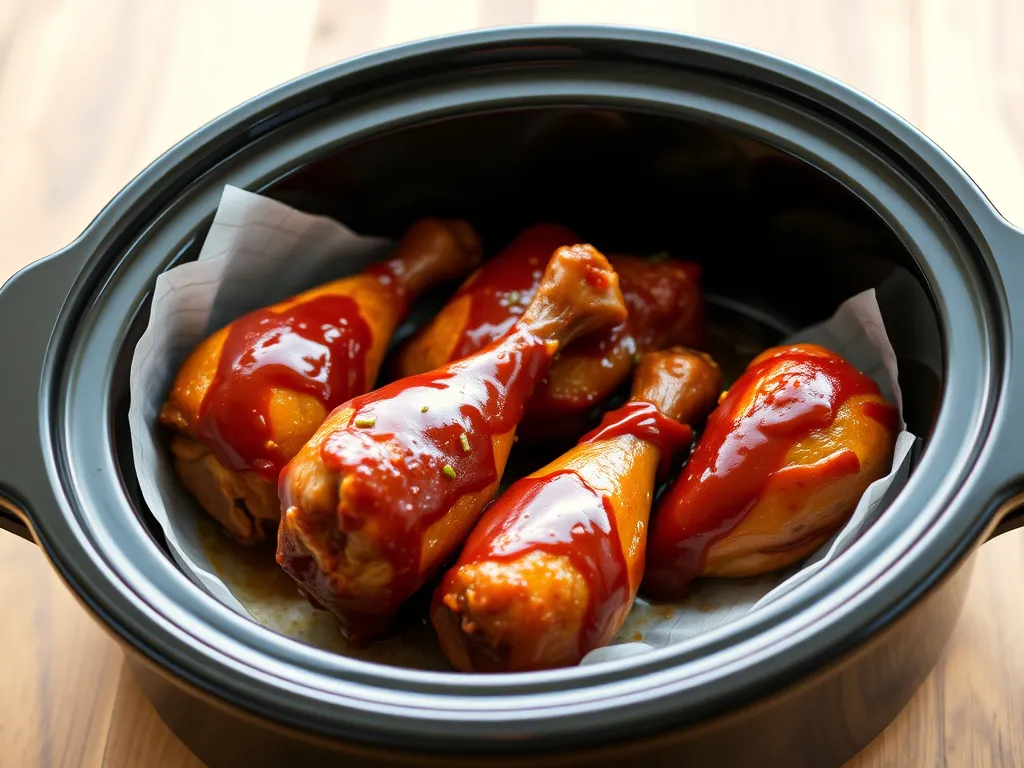 Slow Cooker BBQ Chicken Drumsticks