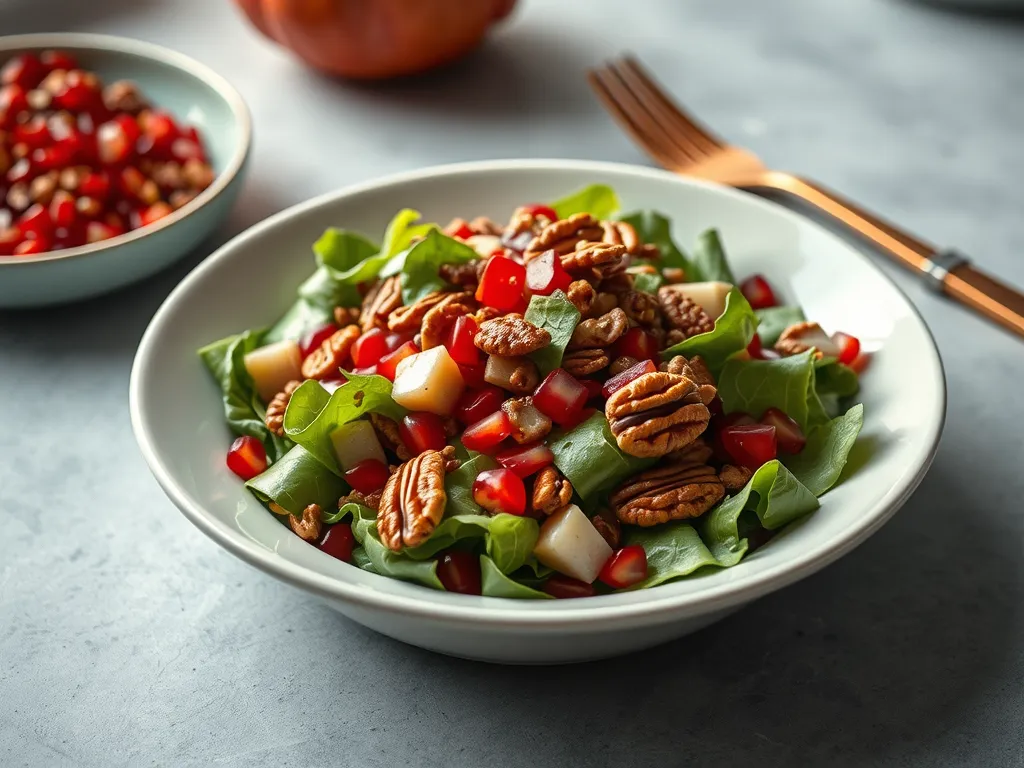 Thanksgiving Salad with Pomegranate and Pecans